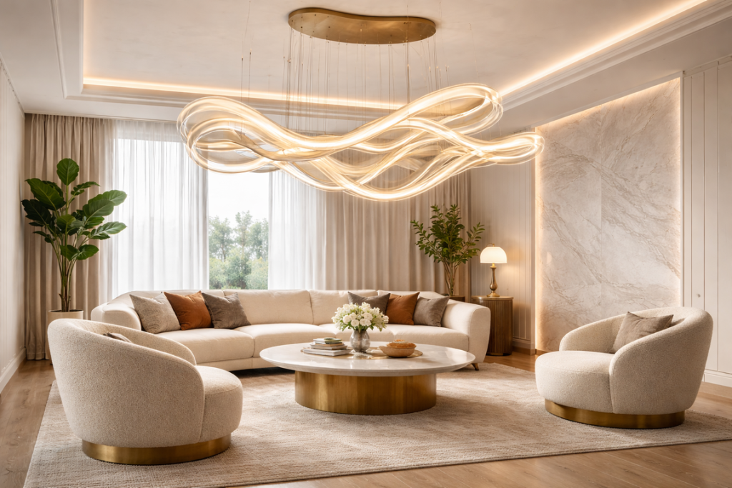 Lampu Besar & Sculptural Lighting: Perhatian Interior Modern